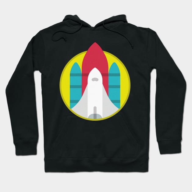 USA Space Agency Vintage Hoodie by JHFANART